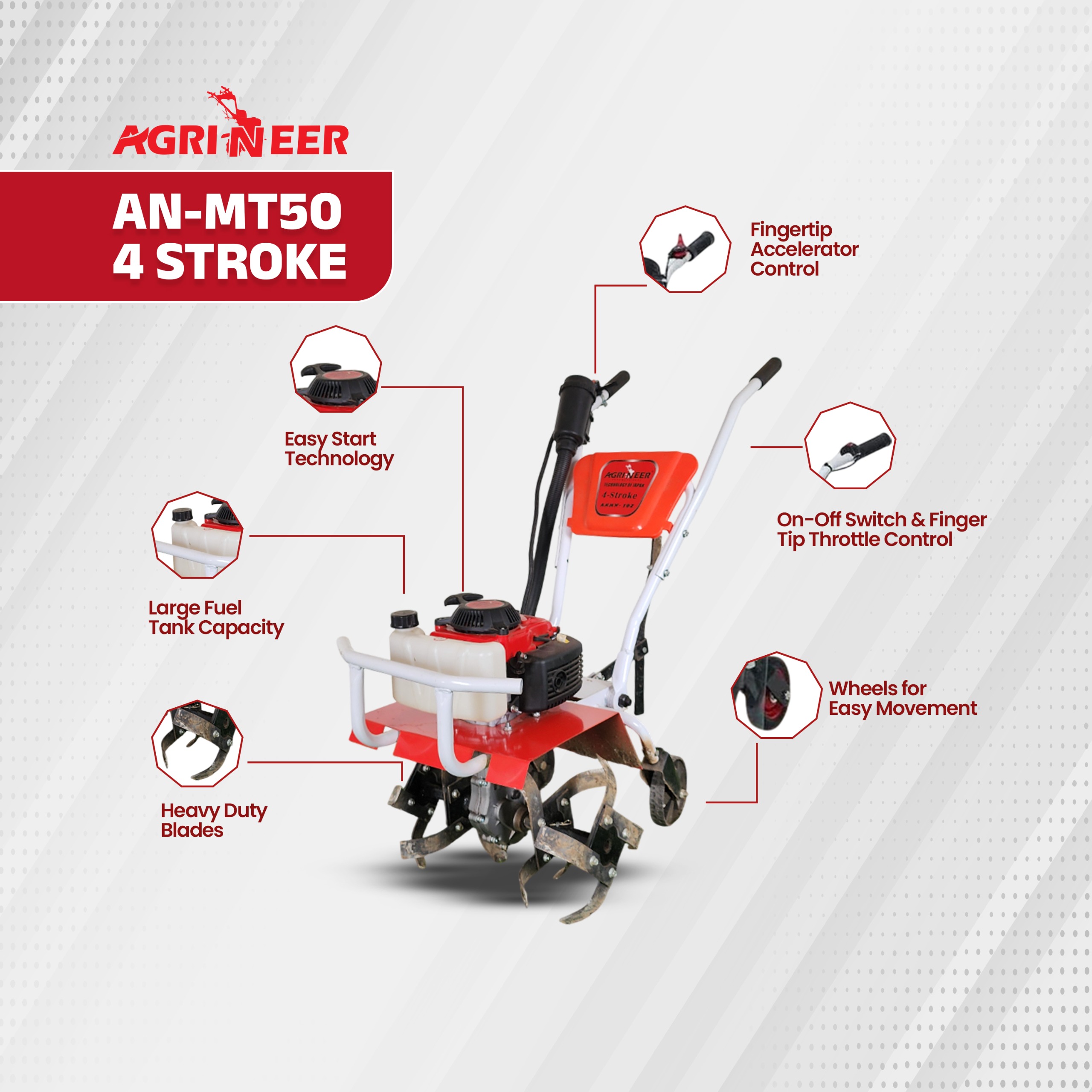 Mini Power Weeder Weeder 4 stroke - Image 3